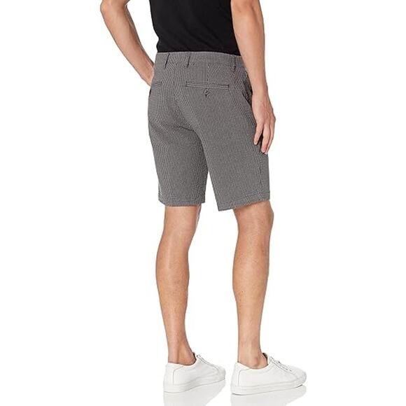 Goodthreads Gray Striped Flat Front Chino Short 40 - Picture 2 of 9